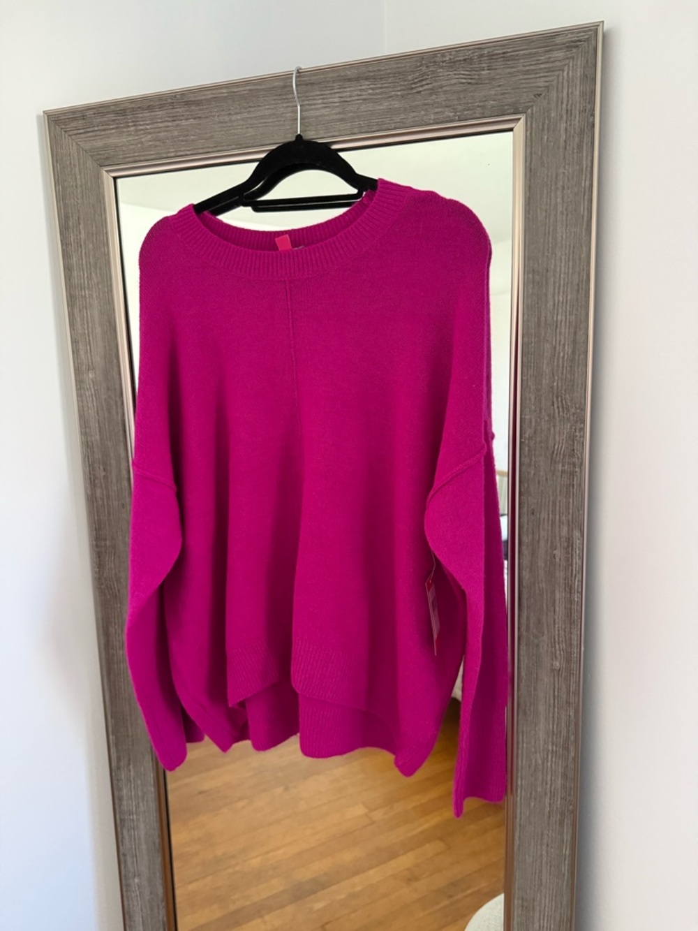 Vince Camuto Magenta Oversized Crewneck Sweater - Women Oversize Medium NEW